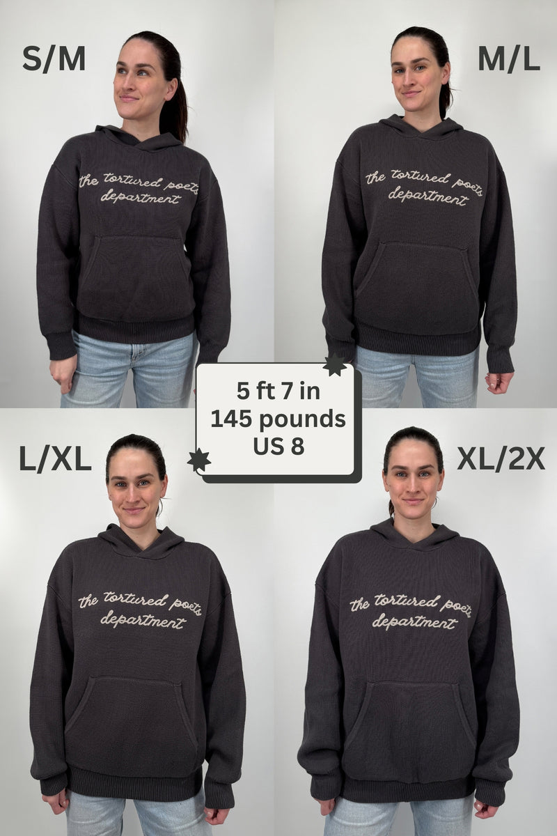 Tortured Poets Knit Hoodie – Mojo Provo