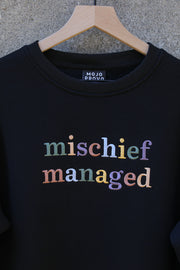 Mischief Managed Multicolored Embroidered Crew