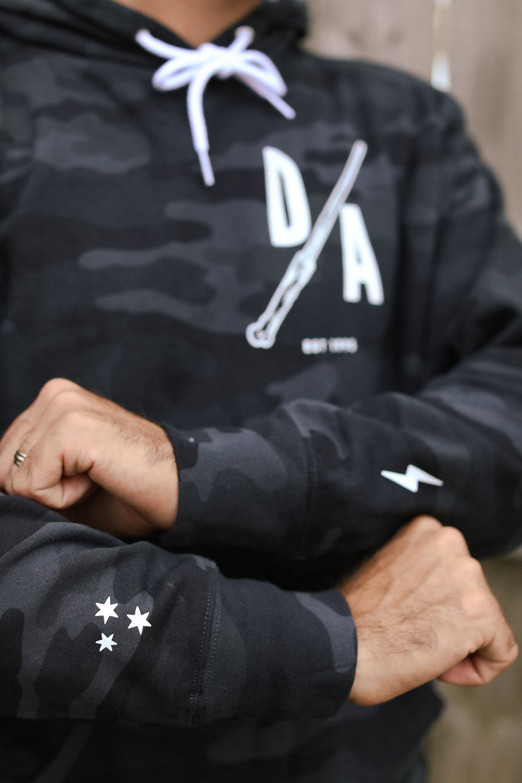 DA Lightweight Hoodie- Black Camo